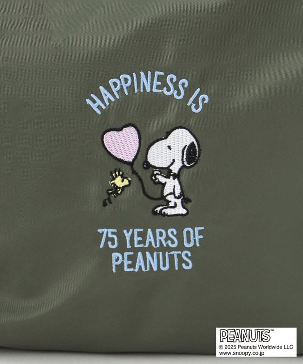 Y'SACCS SNOOPYデザイン　ギャザー2wayミニトート カーキ