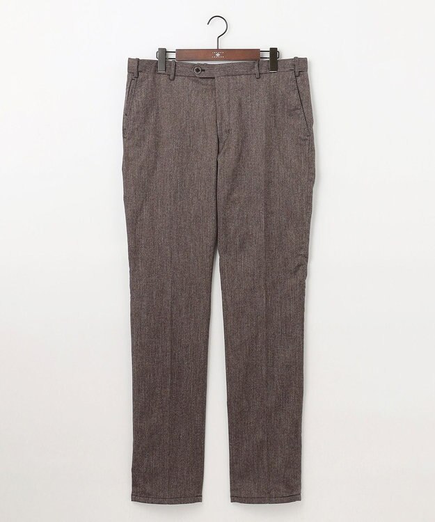 JOSEPH ABBOUD 【キングサイズ・ウエストも伸びる！/暖か起毛裏地付/2WAYストレッチ/ オーガニック】オーガニックコットン ウオーム パンツ ベージュ系