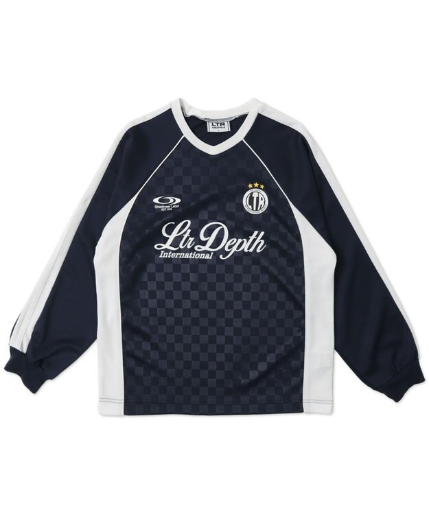 WEGO 【ユニセックス着用ITEM/MLサイズ展開】ラインスリーブゲームT（LS） ネイビー