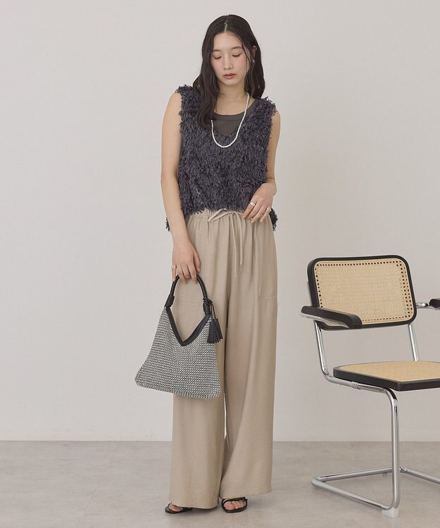 AMERICAN HOLIC 【マルチ機能】ベイカーリラックスパンツ Beige