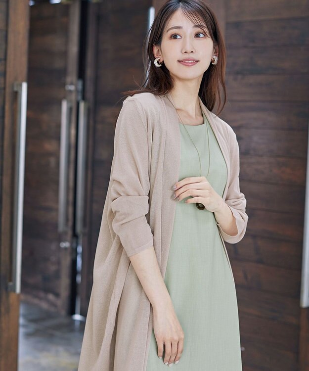 Tiaclasse L 【洗える】裾フレアAラインワンピース ミント