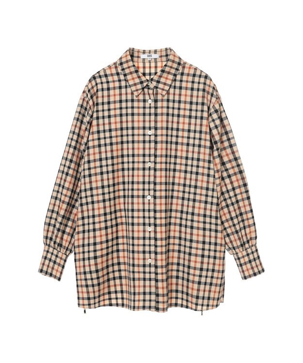 DAKS チェック ドローストリングオーバーシャツ ハウスチェック