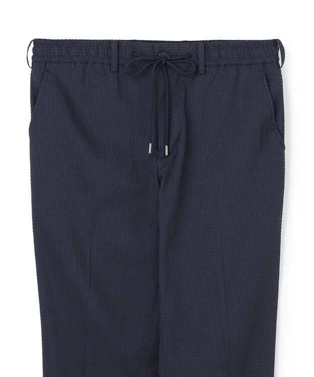 JOSEPH HOMME 【新素材 / セットアップ対応】ドットエアーサッカー ドロスト付テーパードパンツ / PEGG CONVERTIBLE ネイビー系