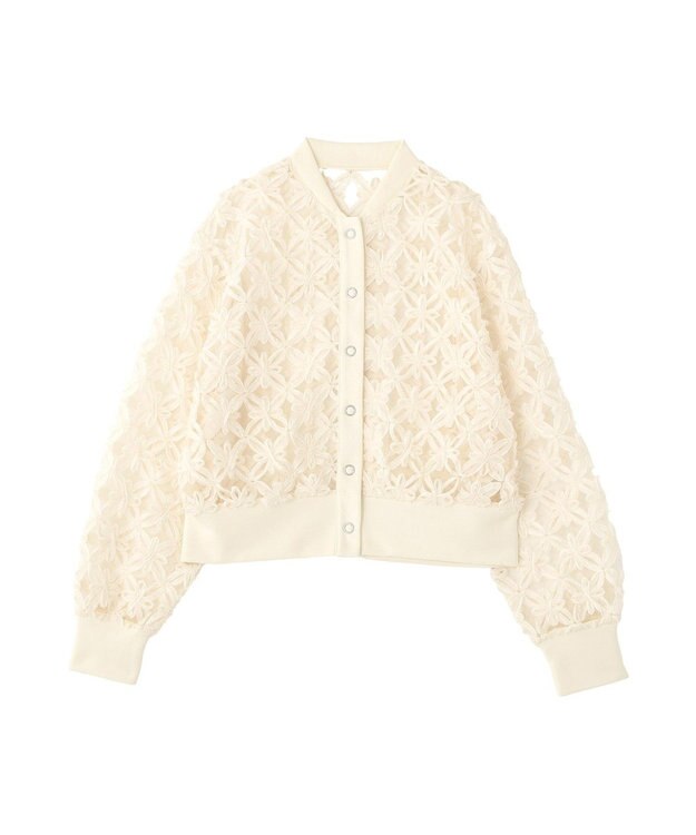 AMERICAN HOLIC アートレースカーディガン Light Yellow