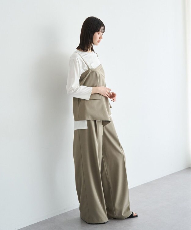 YECCA VECCA ラウンドヘム7分袖ロゴTee Silver