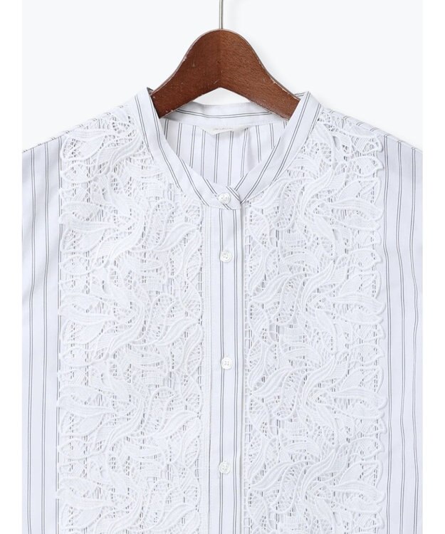 Te chichi リーフレースノースリーブチュニックシャツ オフホワイト