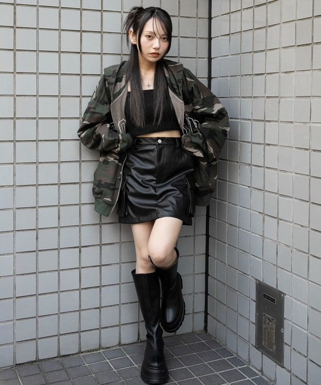 WEGO グラフィックBIGZIPパーカー 柄1