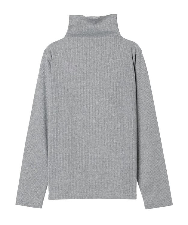 Green Parks ラメリブタートルカットソー Gray