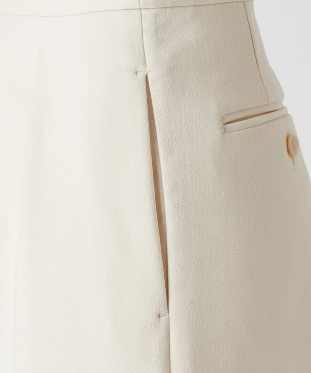 23区 S 【エステータ】ウールダブルクロス ワイドパンツ アイボリー系