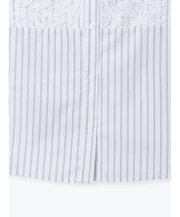 Te chichi リーフレースノースリーブチュニックシャツ オフホワイト