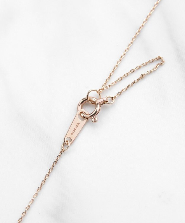 TOCCA 【WEB限定】BLOOMING BUD K10 NECKLACE K10 天然石カボションカット ダイヤモンド ネックレス ピンク系