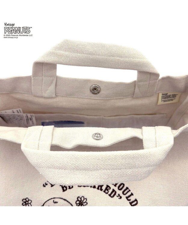 ROOTOTE 8441【スヌーピー】IP.ミディアム.2way.ピーナッツ-0J 01：アイボリー