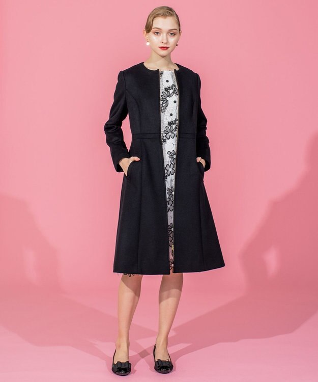 TOCCA MUSE ウールメルトンコート ブラック系8