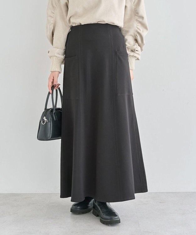 Green Parks ・ＥＬＥＮＣＡＲＥ　ＤＵＥ　サイドポケットフレアスカー Charcoal Gray