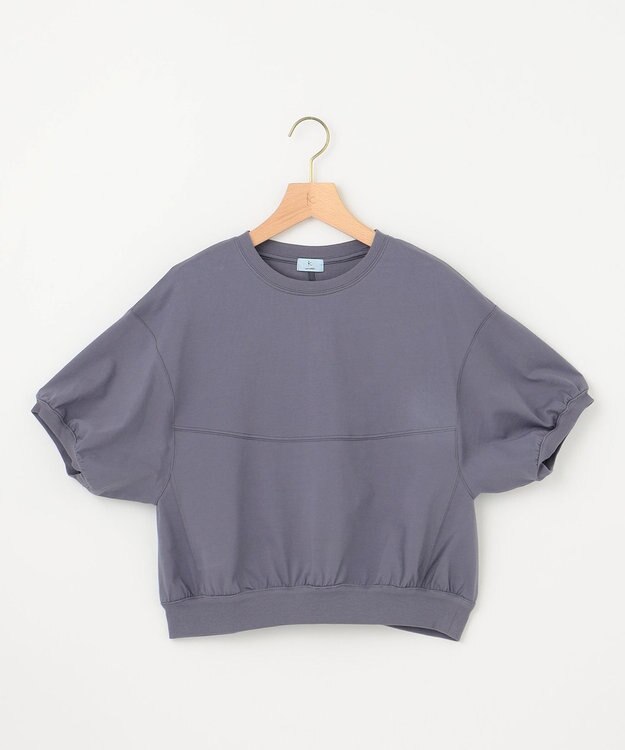 組曲 L 【WEB限定】クールプレーティング天竺スエットライク カットソー チャコールグレー系