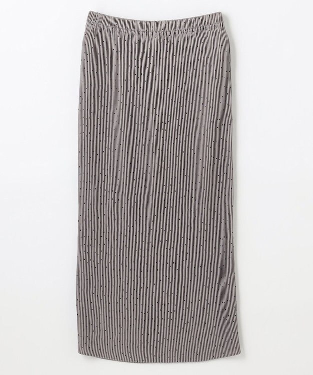 ANY L 【ウエストゴム】プリーツアイラインスカート グレー