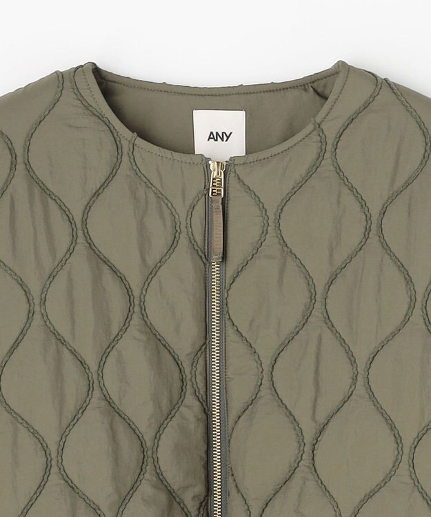 ANY L モールキルトブルゾン カーキ