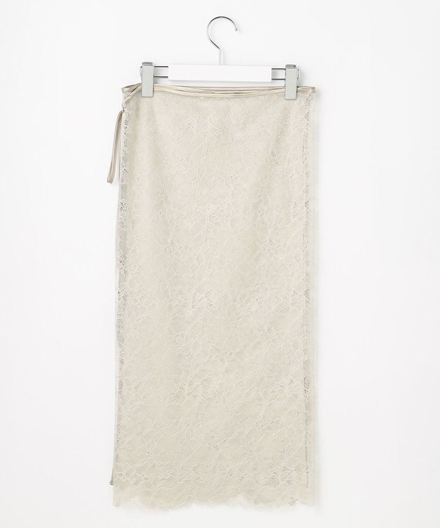 自由区 ラップレース スカート ベージュ