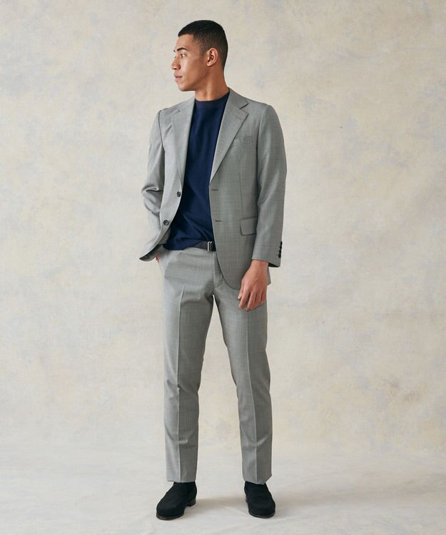 J.PRESS MEN 【J.PRESS MOVING】REDA ACTIVEマイクロハウンドトゥース スラックス ブラック系8