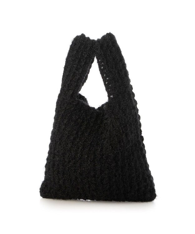 UNBILLION カシュカシュ cachecache / 柄編みニットショッパーバッグ ブラック