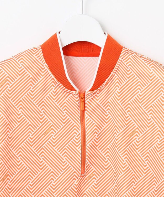 23区GOLF 【WOMEN】「HYGRA」幾何柄清涼カットソー オレンジ系5