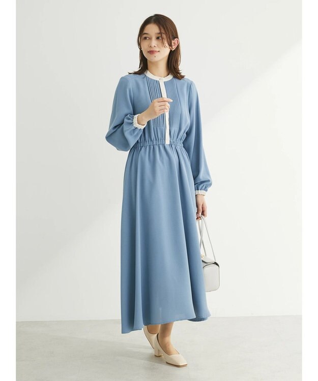 Green Parks ・ＥＬＥＮＣＡＲＥ　ＤＵＥ　バイカラーピンタックワンピ Blue