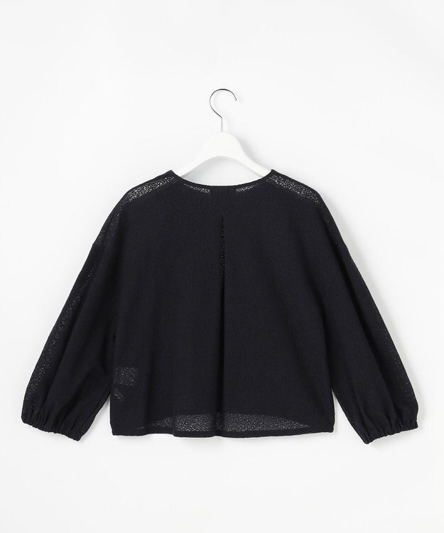 自由区 テクスチャージャージーレーシー カーディガン ネイビー