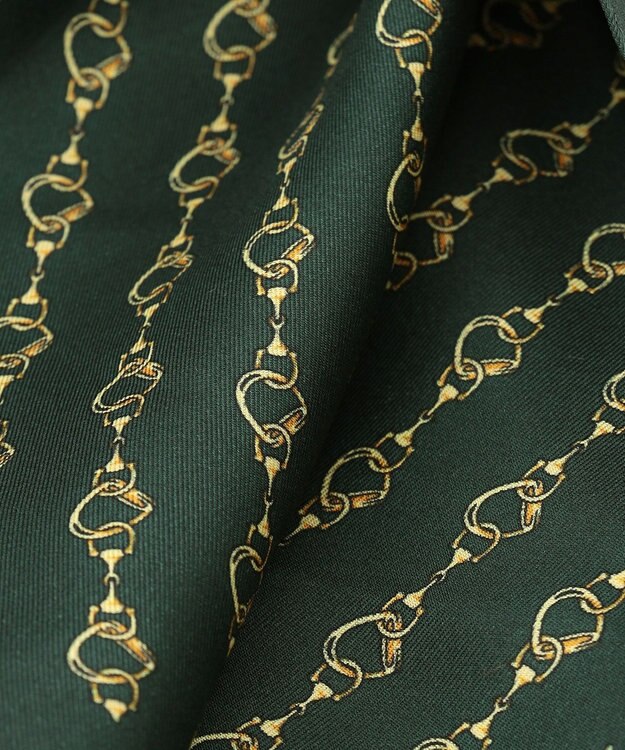 23区 Ratti チェーンモチーフ ダイヤ スカーフ ダークグリーン系5