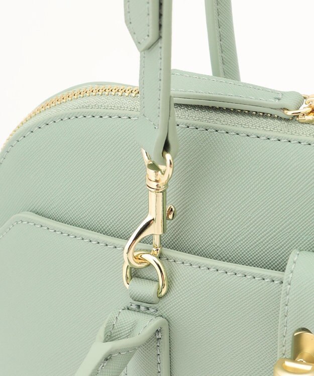 J.PRESS LADIES 【WEB限定カラーあり・ショルダー付き】purse バッグ ライトグリーン系