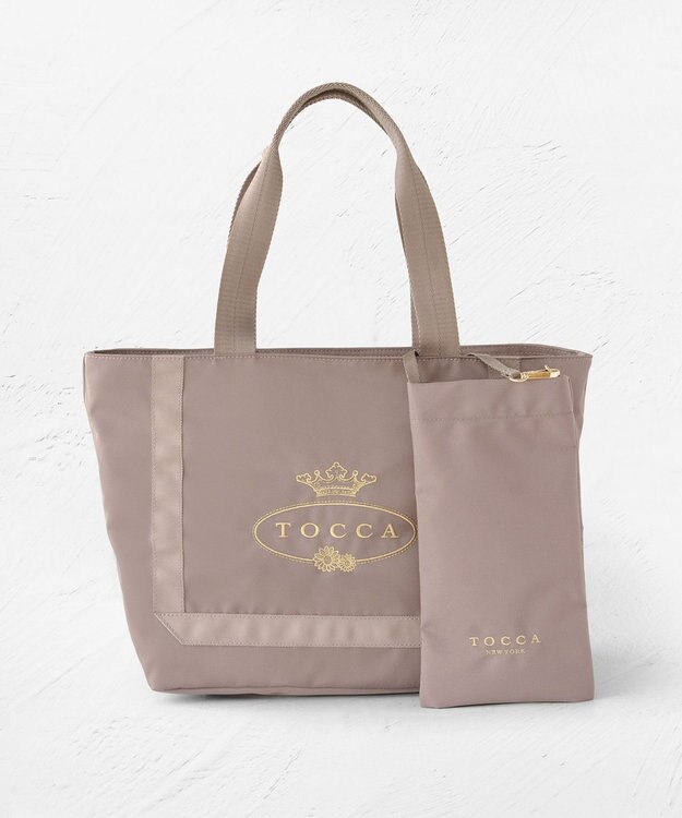 TOCCA 【A4サイズ対応・サスティナブル素材】RAINY WAY 2SET BAG レイントートバッグ ベージュ系