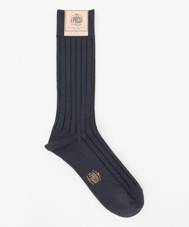 J.PRESS MEN 【定番】ハイゲージワイドストライプ リブソックス グレー系