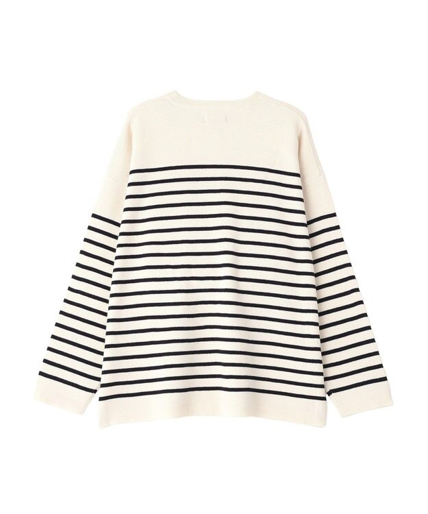 CRAFT STANDARD BOUTIQUE パネルボーダーニットプルオーバー Border Ivory