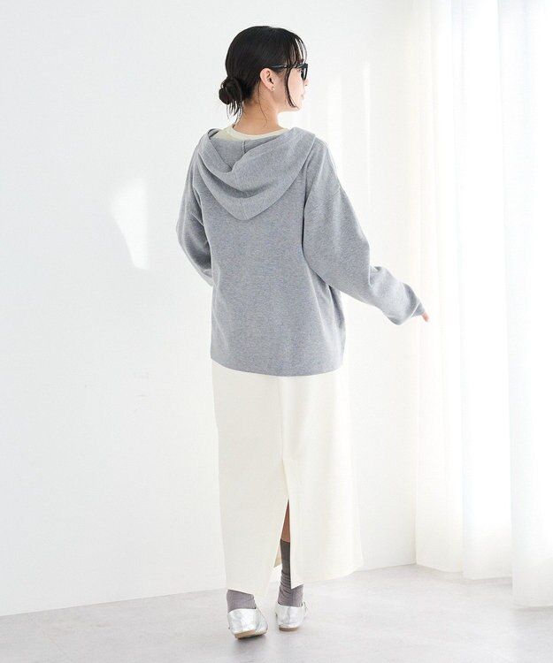 CRAFT STANDARD BOUTIQUE Vネックフードカシュクールニットプルオーバー Gray Mixture