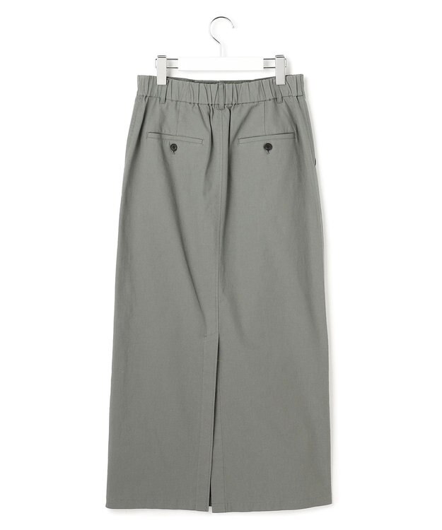 23区 L 【先行予約】スラブツイルストレッチ Iライン スカート カーキ