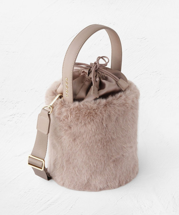 TOCCA 【ショルダー取り外し可能】MILKY TEA FURBAG ファーバッグ ベージュ系
