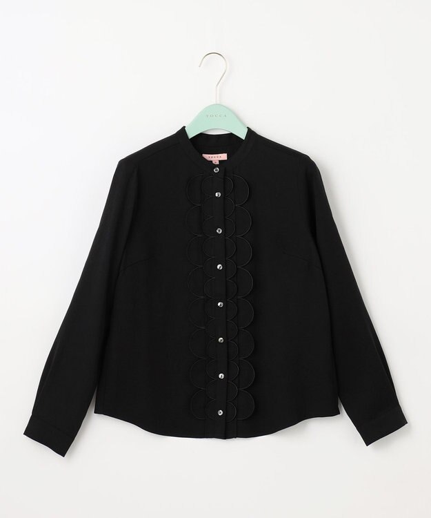 TOCCA 【洗える】SCALLOP ブラウス ブラック系