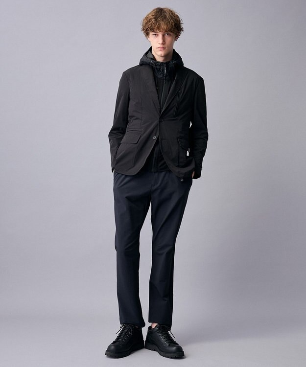 JOSEPH ABBOUD MOUNTAIN 【ストレッチ/ソフト/ECO撥水】ストレッチダブルフェイスアクティブ ジャケット ブラック系