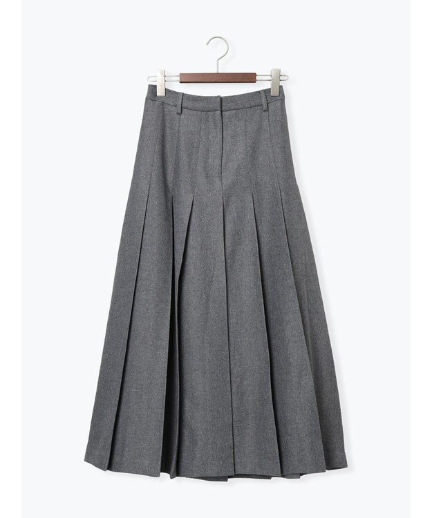 Te chichi チェックアソートロングプリーツスカート グレー