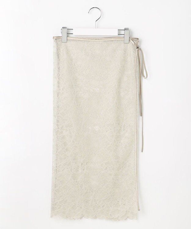 自由区 ラップレース スカート ベージュ
