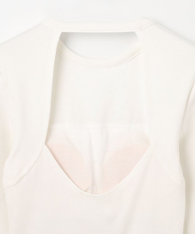 NAVE 【Nave・洗える/ストレッチ素材】ボディスーツ ロングスリーブ ホワイト系