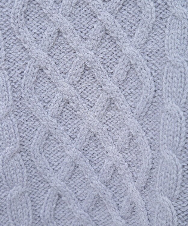 earth music&ecology パール＆ケーブルニットプルオーバー Lavender