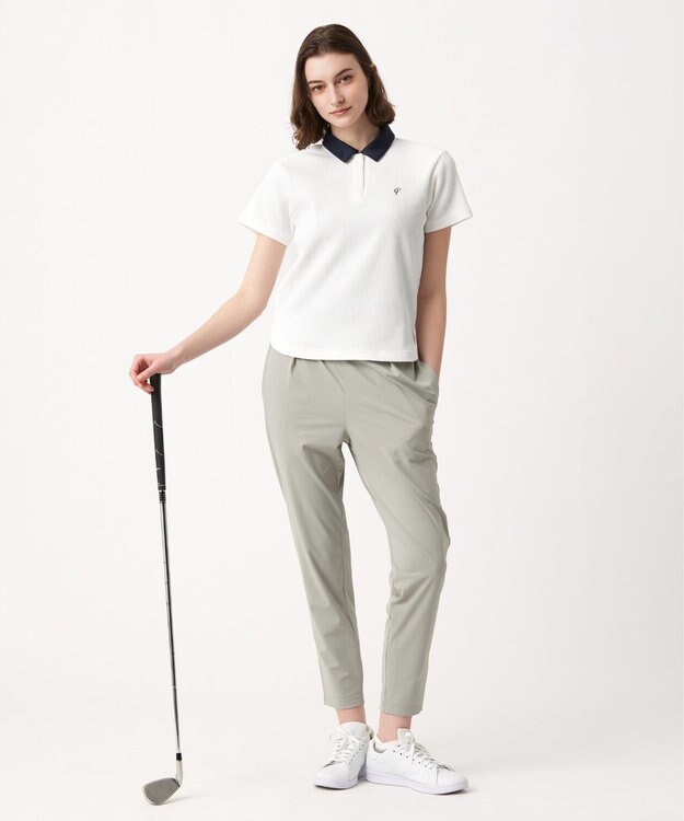 23区GOLF 【23Fondation/WOMEN】【吸水速乾】テーパード ジョガーパンツ ベージュ系