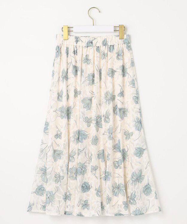 ANY SIS 【2WAY】ペイントフラワー スカート アイボリーベース