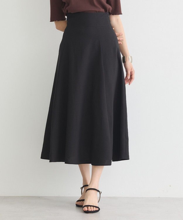 earth music&ecology バックレースアップスカート Black