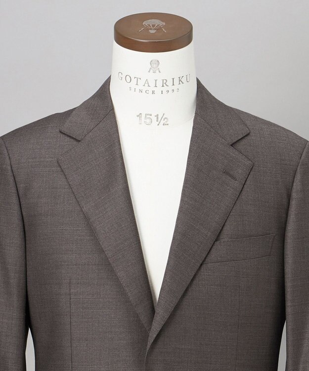 GOTAIRIKU 【DELFINO/デルフィノ】ハニーウェイ SUPER150's スーツ ダークブラウン系