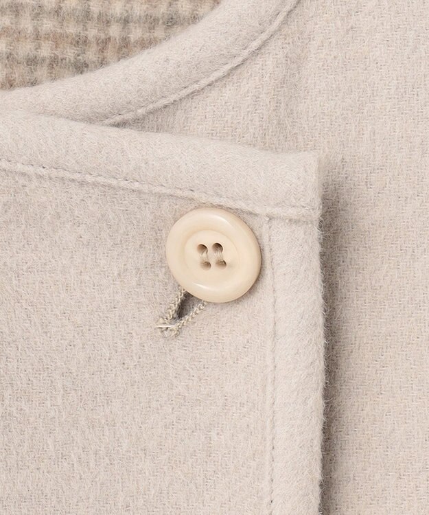 ANY SIS トリミングウールリバー コート アイボリーベージュ