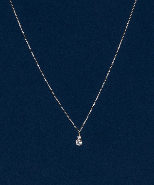 Phoebe 【K10】ジュエルラックネックレス　ホワイトトパーズ/4月誕生石/天然石/全長:40cm