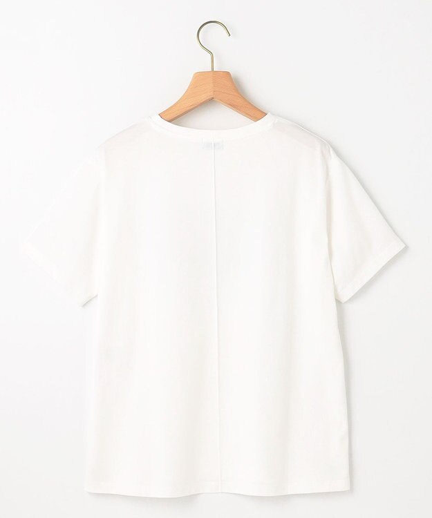 組曲 S 【綿100％】フロッキープリント Ｔシャツ アイボリー系