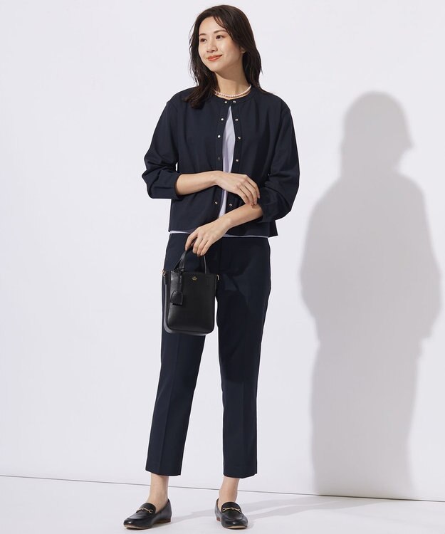J.PRESS LADIES 【洗える・セットアップ対応】Tricot ジャケット カーディガン ネイビー系