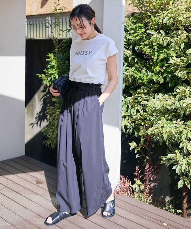 ANY グリッタープリントロゴＴシャツ オフ